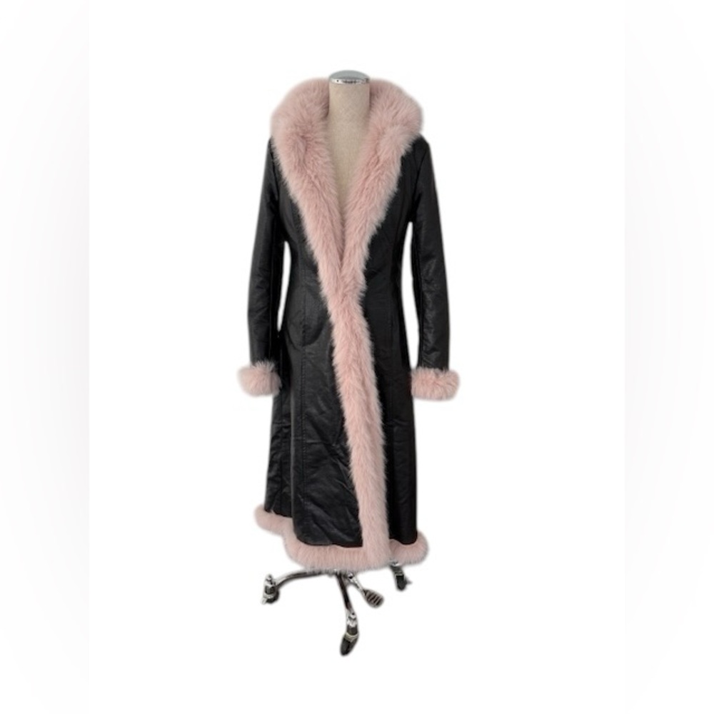 Kate Hewko Faux Leather/Faux Fur Coat